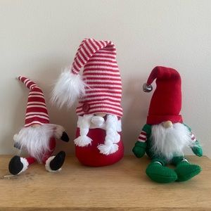 NWT Mera Vic Holiday Christmas Plush Gnome Set of 3